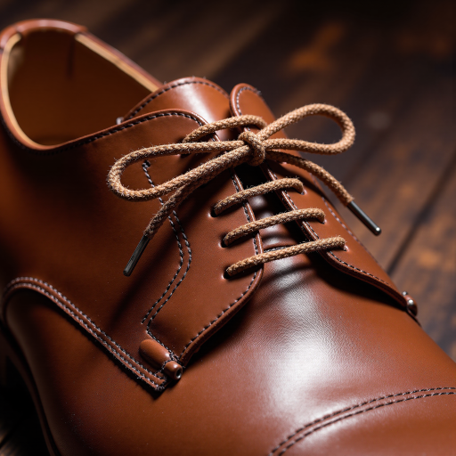 Brown leather derby shoes for men, classic design, comfortable fit